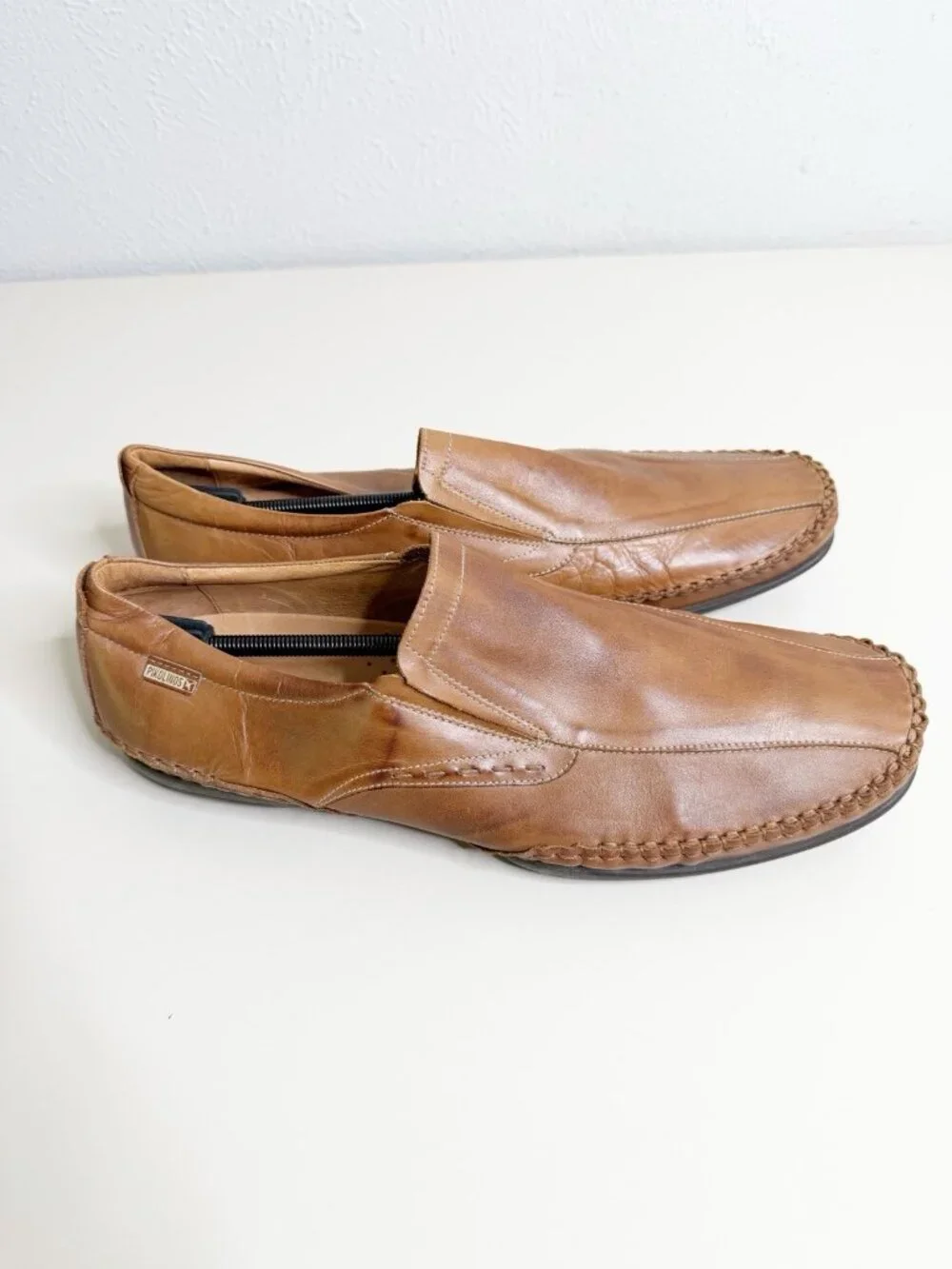 Pikolinos Jerez Mens Size 15.5 Driving Loafers Soft Brown Leather EU 50 EUC